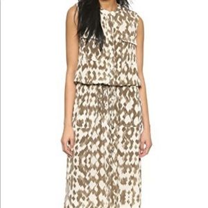 Vince Ikat-Print Cargo Midi Dress